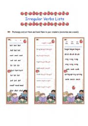 English Worksheet: Irregular Verbs