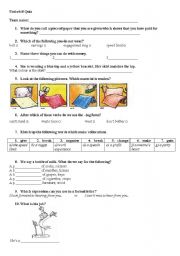English Worksheet: Quiz
