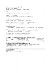 English worksheet: elementary final exam