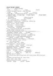 English worksheet: general revision test elemantary