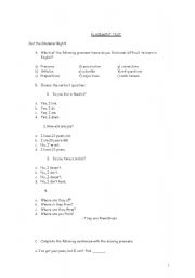 English Worksheet: placement test