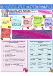 English Worksheet: COLLOCATION 20 - CHAT, CONVERSATION, DISCUSSION, GOSSIP, SPEECH, TALK