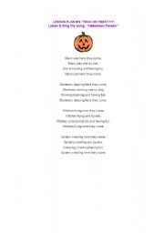 English worksheet: Halloween Parade