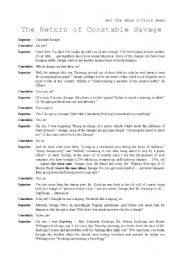 English Worksheet: Rowan Atkinson - Return of Constable Savage