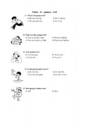 English Worksheet: future going to