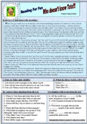 English Worksheet: Reading Comprehension N3