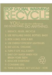 Recycle Poster