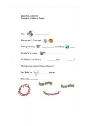 English worksheet: Letter to Santa