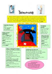 English Worksheet: Telephone language