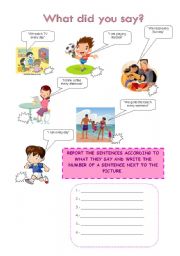 English Worksheet: REPORT SPEECH