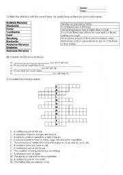 English Worksheet: first conditional + eating disorders