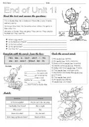 English Worksheet: Test