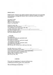 English Worksheet: Song activity: Youve gotta be