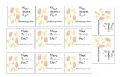English Worksheet: Happy students day cards