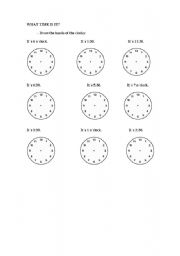 English Worksheet: Telling Time