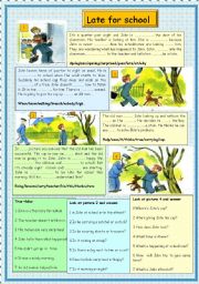 English Worksheet: Late for school