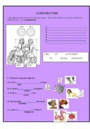 English worksheet: Comparatives