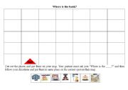 English worksheet: Where is the bank?