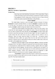 English Worksheet: persuasive essay