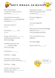 English Worksheet: Dont worry be happy