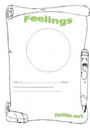 English Worksheet: Feelings portfolio