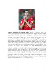 English Worksheet: Cristiano Ronaldo