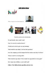 English Worksheet: Job Interview       Role-play
