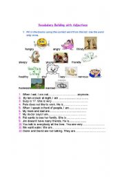 English worksheet: Adjectives