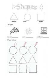 English worksheet: shapes