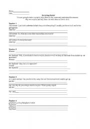 English worksheet: Write a script/conversation about recycling