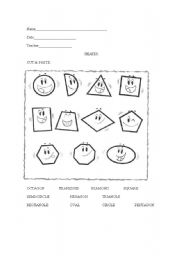 English Worksheet: Shapes