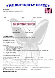 English Worksheet: The butterfly effect