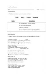 English Worksheet: Song Activity- Miles Away, Madonna