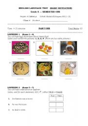 English worksheet: test