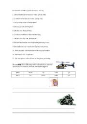 English Worksheet: Present perfect - correct the mistakes and question formation practice