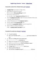 English worksheet: Elementary level - future tense