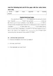 English Worksheet: the world cup