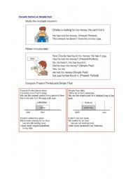 English worksheet: present perfect x simple present