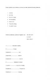 English worksheet: verb to be