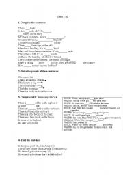 English Worksheet: Some, any, no, a and plurals