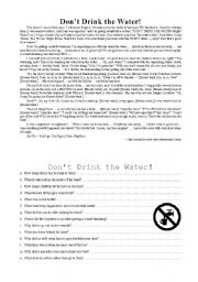 English Worksheet: Billy Connolly - Dont Drink the Water
