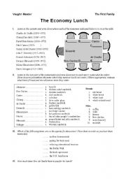 English worksheet: Vaughn Meador - The Economy Lunch