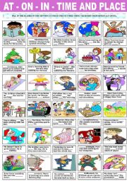 PREPOSITIONS AT-ON-IN (TIME AND PLACE)