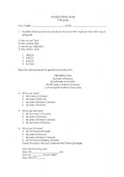 English worksheet: exams