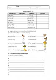 English Worksheet: Have Got