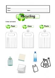 English Worksheet: Recycling