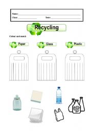 English Worksheet: Recycling