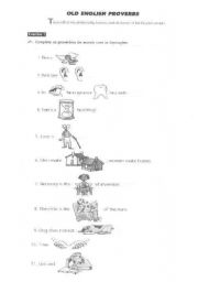 English Worksheet: Old English Proverbs