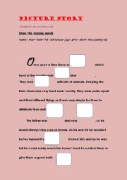 English Worksheet: Picture Story