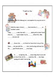 English Worksheet: Verb To be